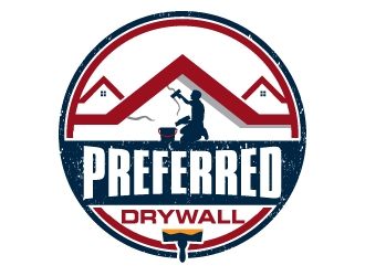 Preferred Drywall logo design by Suvendu