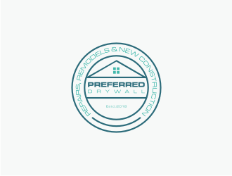Preferred Drywall logo design by Susanti