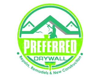 Preferred Drywall logo design by Suvendu