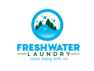 Freshwater Laundry logo design by riezra
