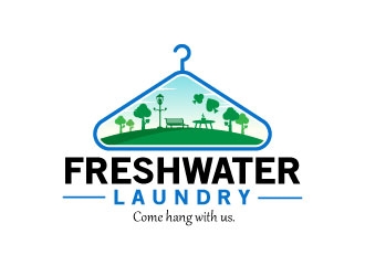 Freshwater Laundry logo design by zamzam