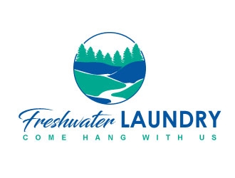 Freshwater Laundry logo design by Suvendu