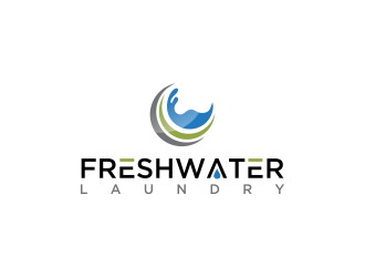 Freshwater Laundry logo design by oke2angconcept