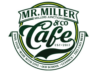 Mr Miller & Co Cafe logo design by Godvibes