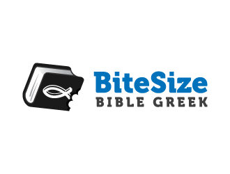 Bite Size Bible Greek logo design by pencilhand