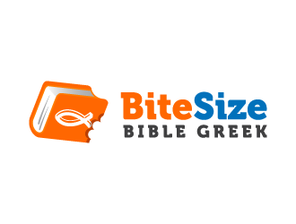 Bite Size Bible Greek logo design by pencilhand