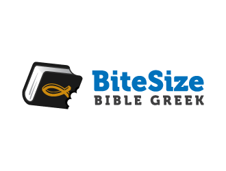 Bite Size Bible Greek logo design by pencilhand