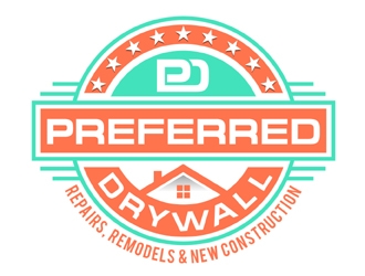 Preferred Drywall logo design by MAXR
