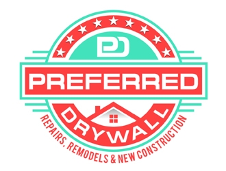 Preferred Drywall logo design by MAXR