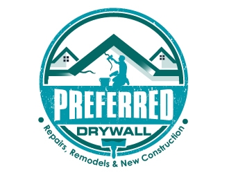 Preferred Drywall logo design by Suvendu