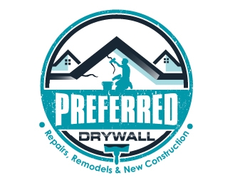 Preferred Drywall logo design by Suvendu