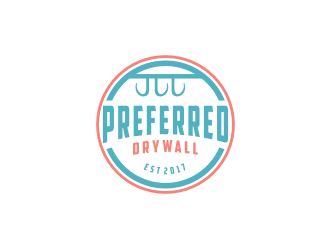 Preferred Drywall logo design by bricton