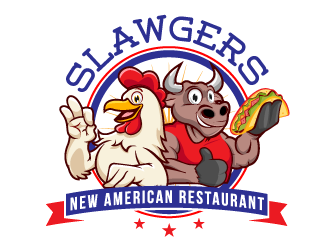 SLAWGERS New American Restaurant logo design by scriotx