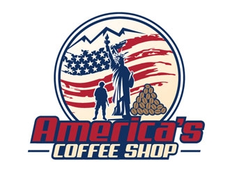 Americas Coffee Shop logo design by frontrunner
