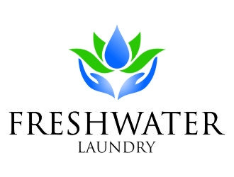 Freshwater Laundry logo design by jetzu