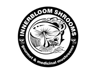 Innerbloom Shrooms/ gourmet & medicinal mushrooms  logo design by LogoInvent