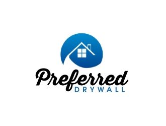 Preferred Drywall logo design by ElonStark
