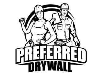 Preferred Drywall logo design by shere