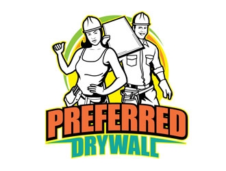 Preferred Drywall logo design by shere