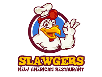 SLAWGERS New American Restaurant logo design by Optimus