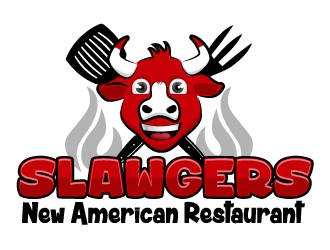 SLAWGERS New American Restaurant logo design by ElonStark