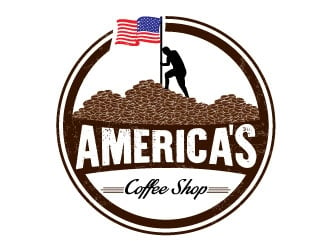 Americas Coffee Shop logo design by REDCROW