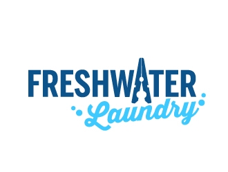 Freshwater Laundry logo design by ElonStark