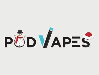 PodVapes logo design by heba
