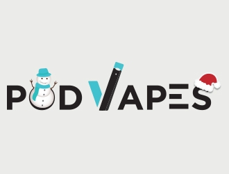 PodVapes logo design by heba