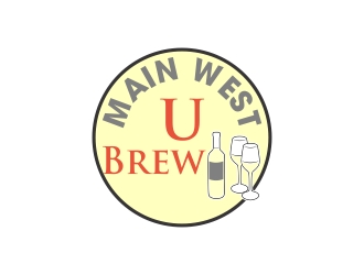 Main West U Brew  logo design by mckris