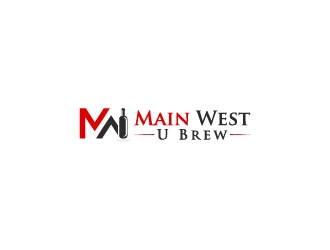 Main West U Brew  logo design by wongndeso