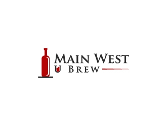 Main West U Brew  logo design by wongndeso
