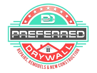 Preferred Drywall logo design by MAXR
