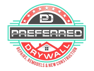 Preferred Drywall logo design by MAXR