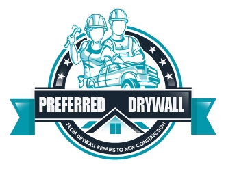 Preferred Drywall logo design by Suvendu