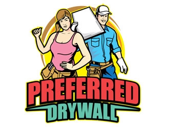 Preferred Drywall logo design by shere