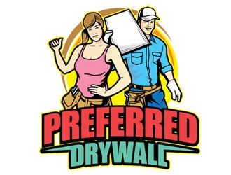 Preferred Drywall logo design by shere