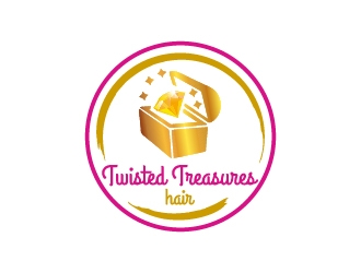 TWISTED TREASURES HAIR logo design by jeweldesigner24
