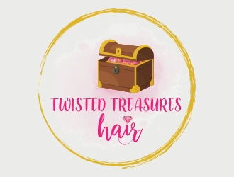 TWISTED TREASURES HAIR logo design by heba