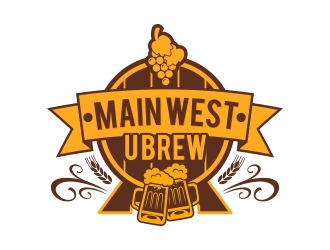 Main West U Brew  logo design by fawadyk
