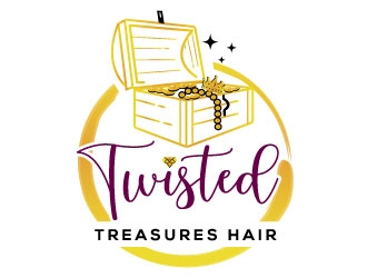 TWISTED TREASURES HAIR logo design by Suvendu