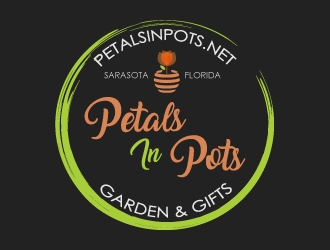 Petals In Pots logo design by savvyartstudio
