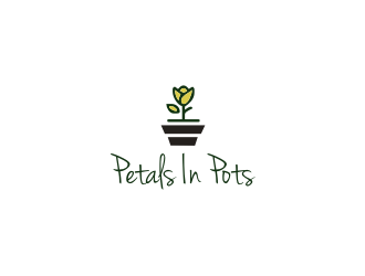Petals In Pots logo design by tejo