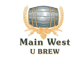 Main West U Brew  logo design by AYATA