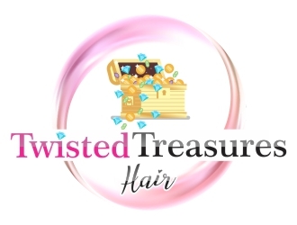 TWISTED TREASURES HAIR logo design by ManishKoli