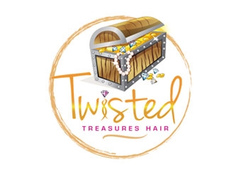 TWISTED TREASURES HAIR logo design by frontrunner