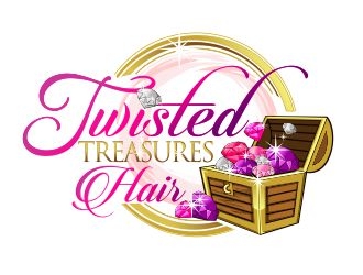 TWISTED TREASURES HAIR logo design by veron