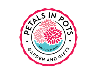 Petals In Pots logo design by logolady