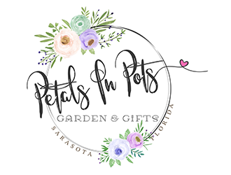 Petals In Pots logo design by 3Dlogos