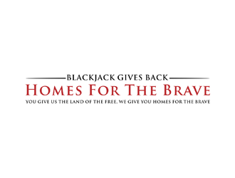 Blackjack Gives Back: Homes For The Brave logo design by johana